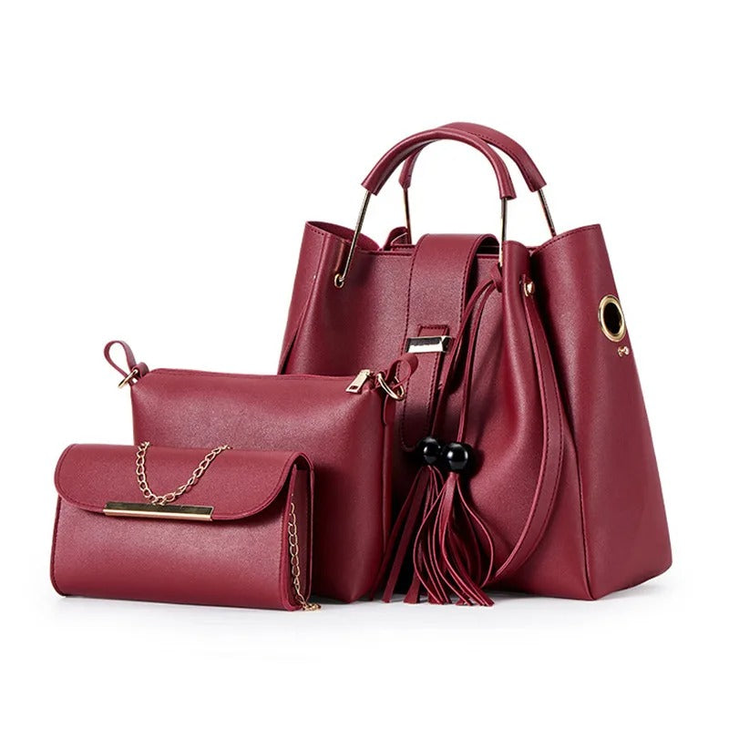 Leather Bags Set for Women (3pcs)