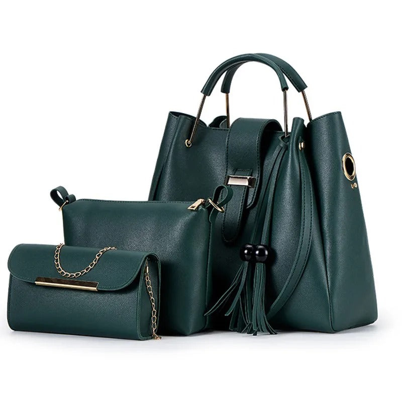 Leather Bags Set for Women (3pcs)