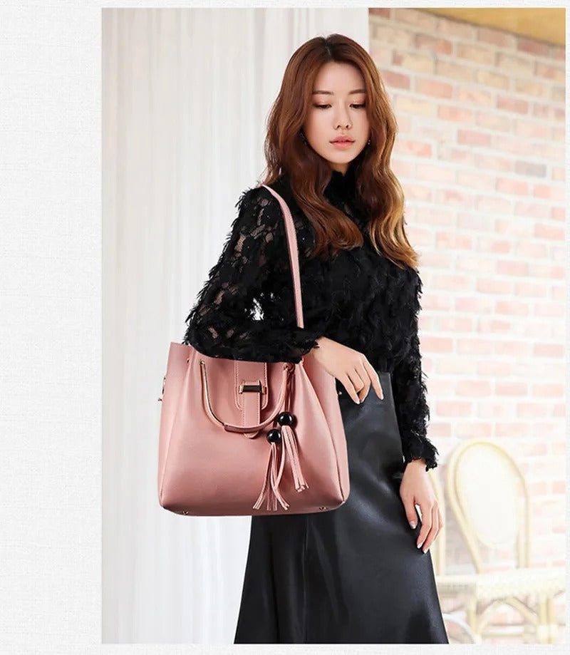 Leather Bags Set for Women (3pcs)