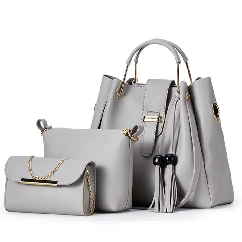 Leather Bags Set for Women (3pcs)