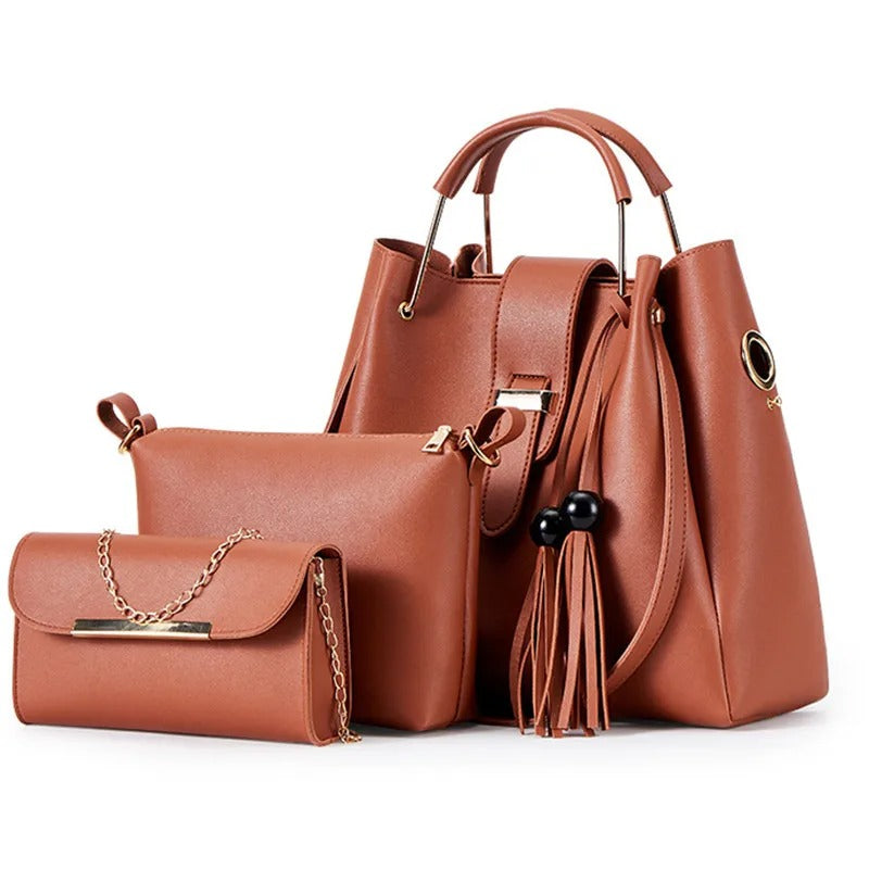 Leather Bags Set for Women (3pcs)