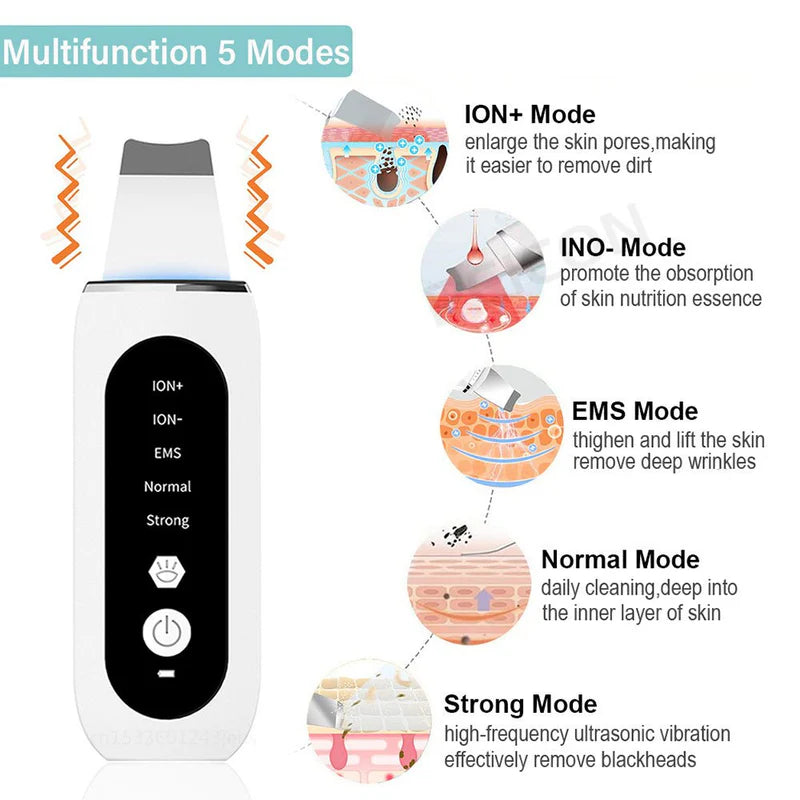 hovel Skin Blackhead Ultrasonic Beauty Microcurrent Color Light
