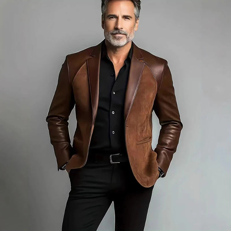 Stylish Suit-collar Coat For Middle-aged Dads